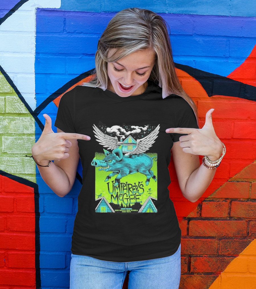 Umphrey's McGee Winged Pig Summer Tour 2026 Iowa City Des Moines Yuba T-Shirt