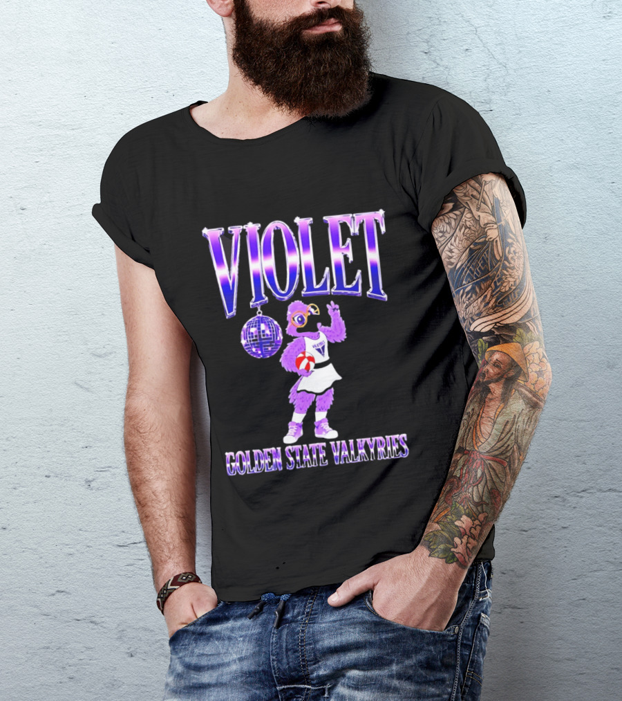 Violet Disco Golden State Valkyries Volleyball T-Shirt