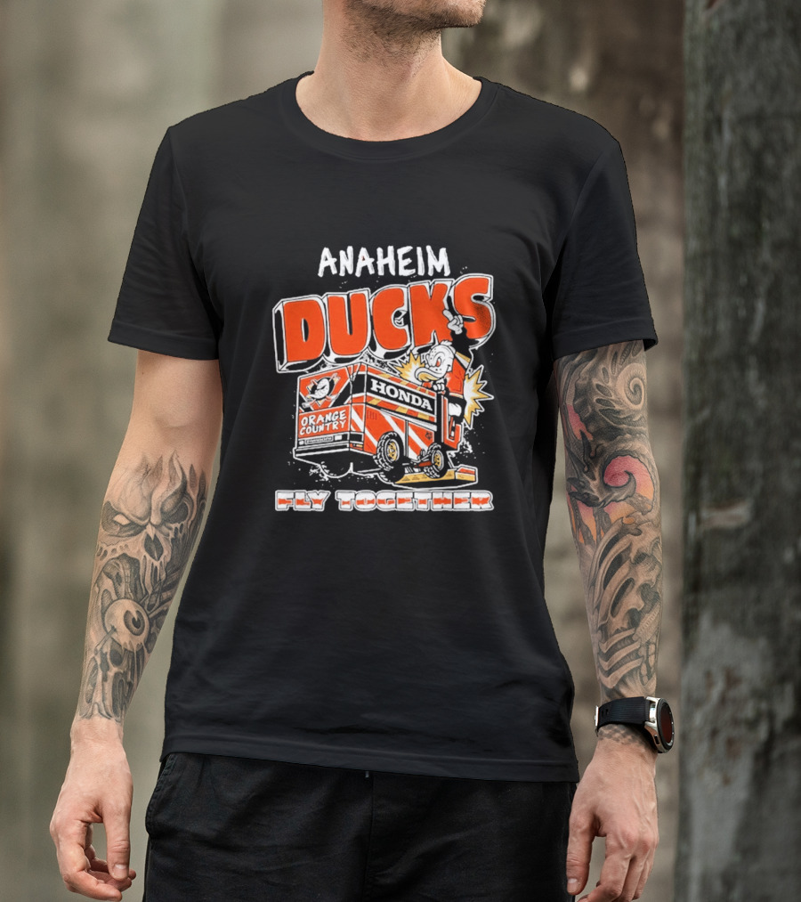 Anaheim Ducks Orange County Honda Fly Together T-Shirt