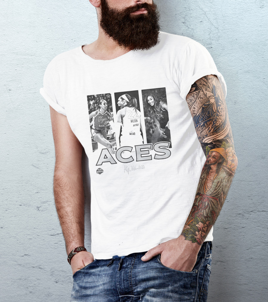 Las Vegas Aces A'ja Wilson 22 WNBA Team Player Hustle T-Shirt