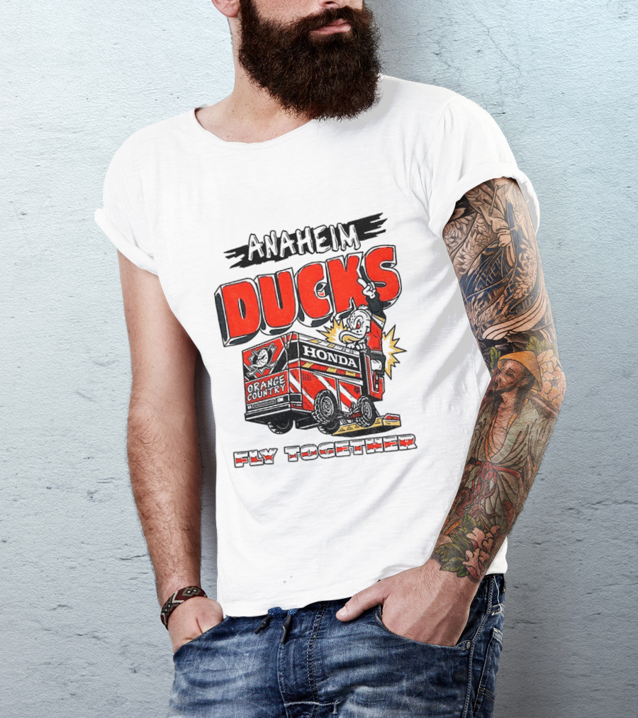 Anaheim Ducks Hockey Create Culture Honda Fly Together T-Shirt