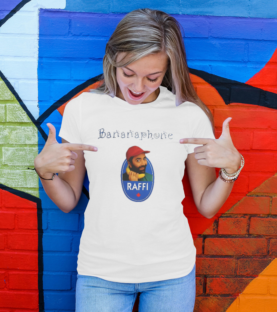 Bananaphone Raffi Bearded Man With Yellow Banana And Red Cap T-Shirt