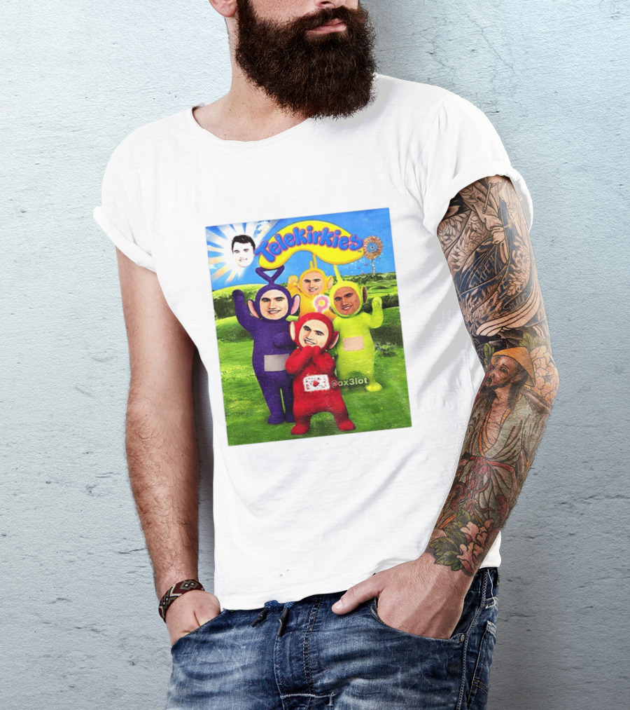 Charlie Kirk Telekirkies Meme Teletubbies Parody Face Swap T-Shirt