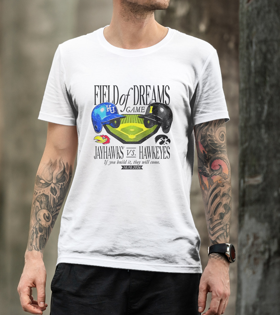 Field Of Dreams Game Kansas Jayhawks Vs Iowa Hawkeyes 10.10.2026 T-Shirt