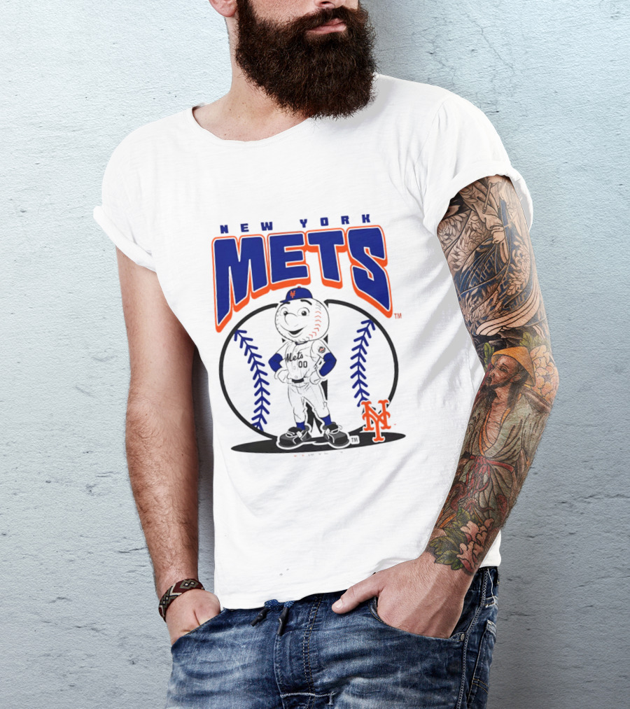 New York Mets Mr. Met Baseball 2026 Mania MLB Team Spirit T-Shirt