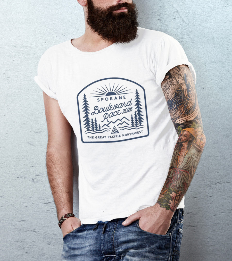 Spokane Boulevard Race 2026 Sun And Trees The Great Pacific Northwest T-Shirt