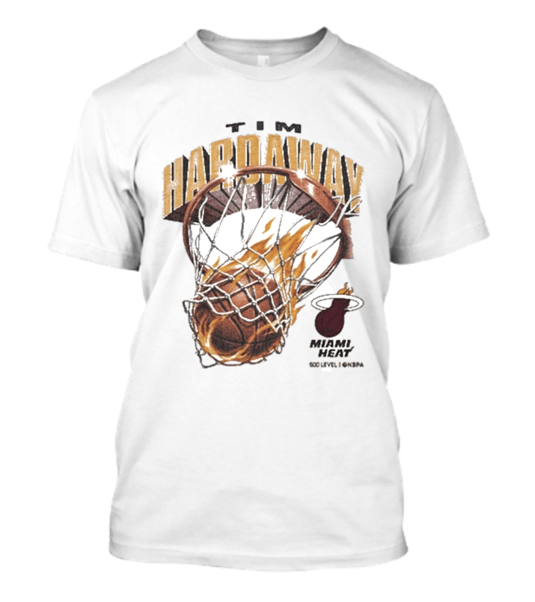 Tim Hardaway Miami Heat Basketball Flames Collier County T-Shirt