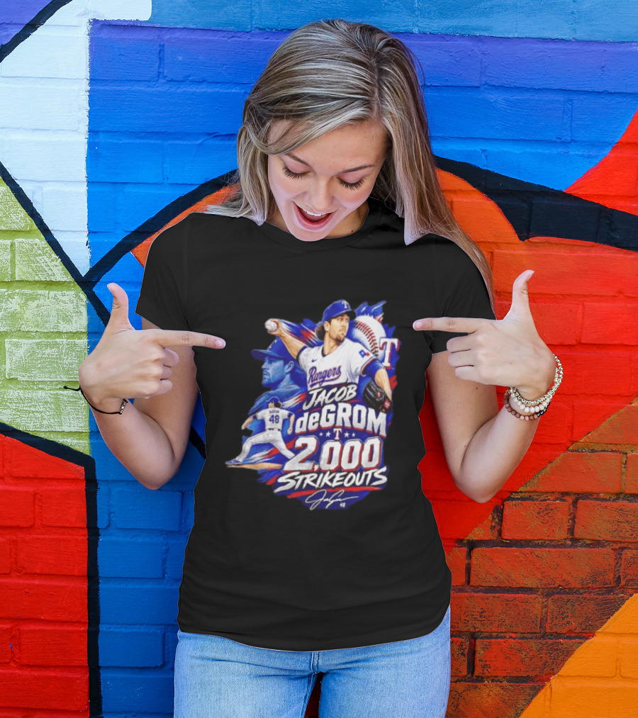 Jacob DeGrom 2 000 Career Strikeouts History Made T-Shirt