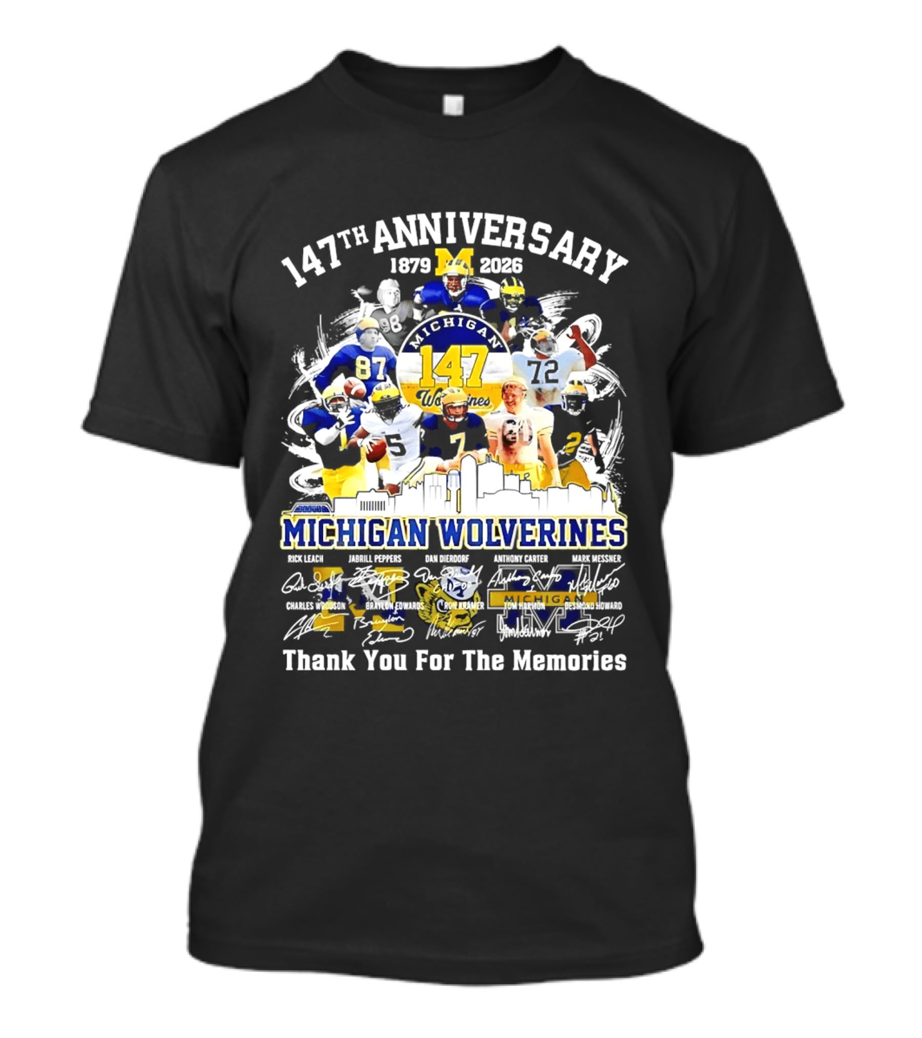 147th Anniversary 1879 2026 Michigan Wolverines Thank You For The Memories T-Shirt