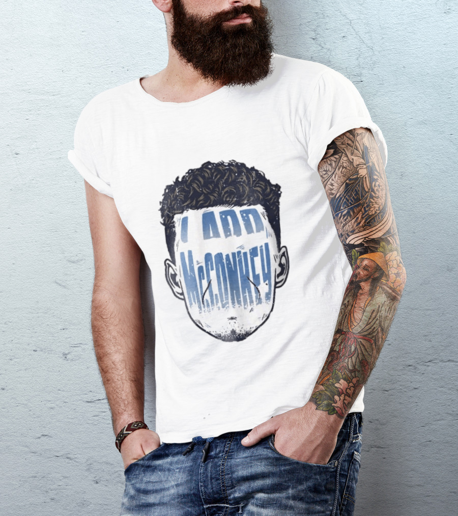 Ladd McConkey Curly Hair Face T-Shirt
