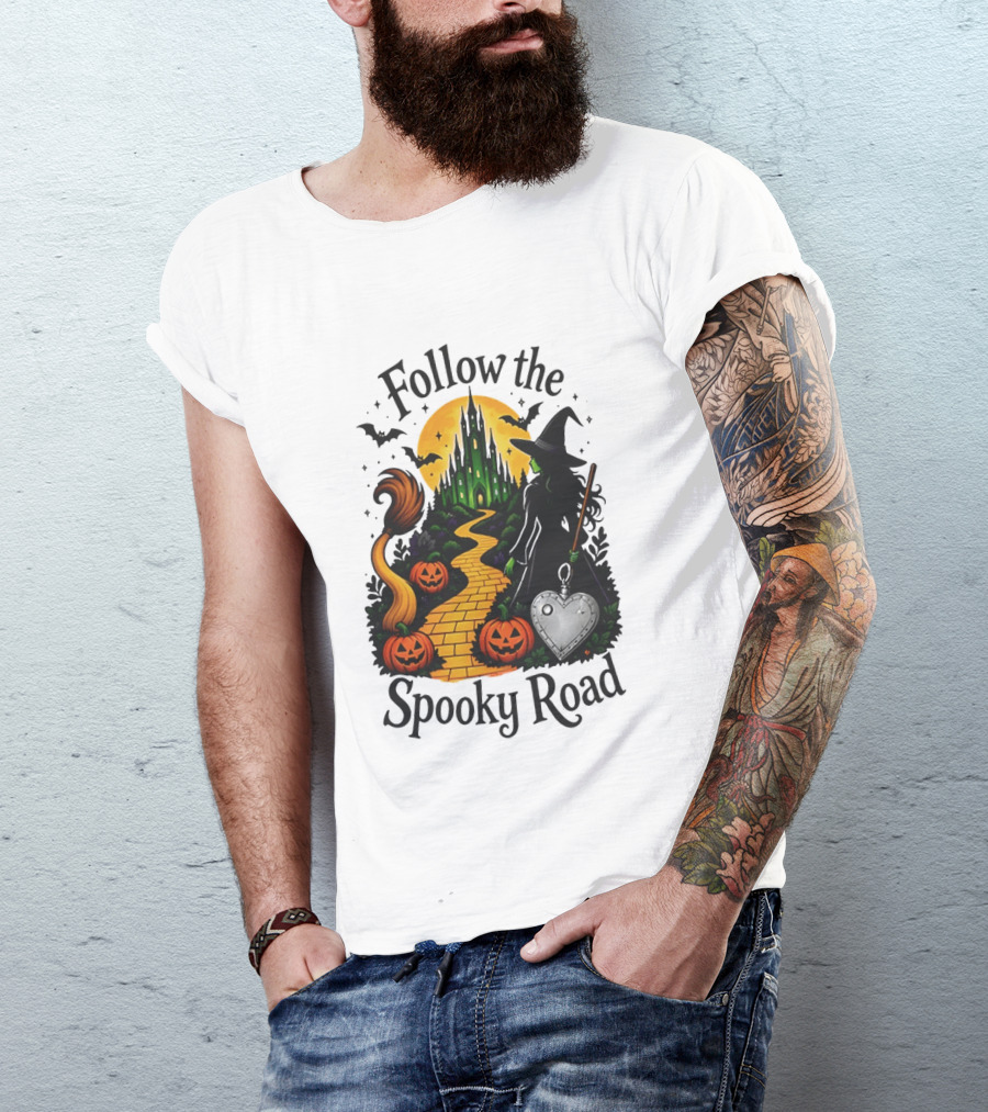 Follow The Spooky Road Wizard Of Oz Halloween Witch 2026 T-Shirt