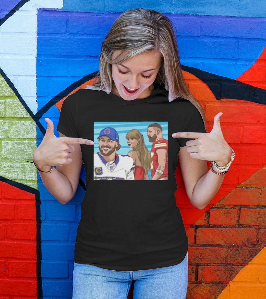Josh Allen And Taylor With Kelce Stu McCallister सेटअप T-Shirt