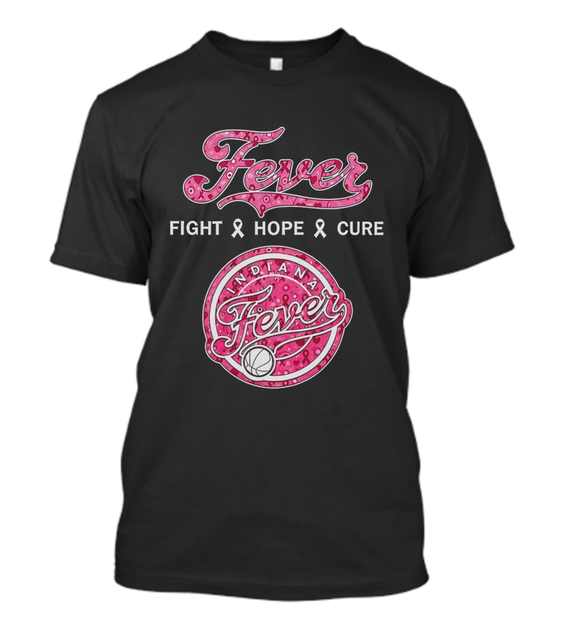 Indiana Fever Fight Hope Cure Breast Cancer Awareness Ribbon Fever 2026 T-Shirt