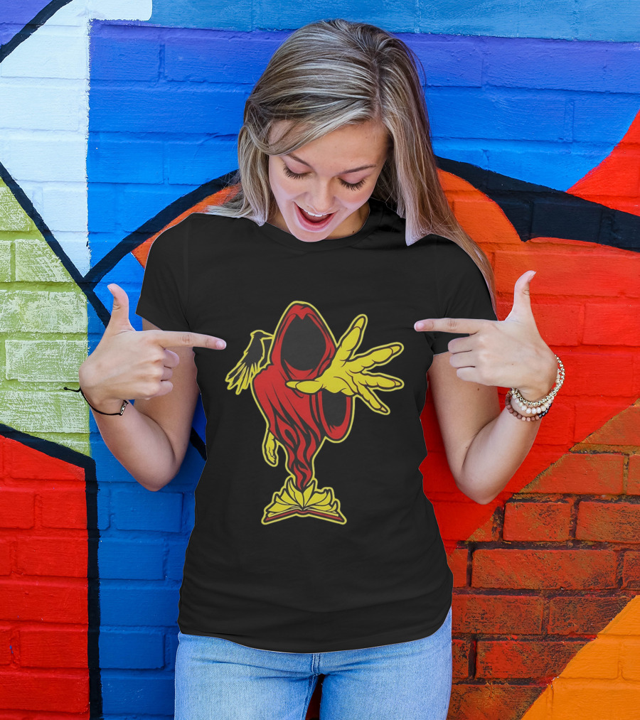 Insane Clown Posse Ringmaster Joker's Card Flame Hooded Figure T-Shirt