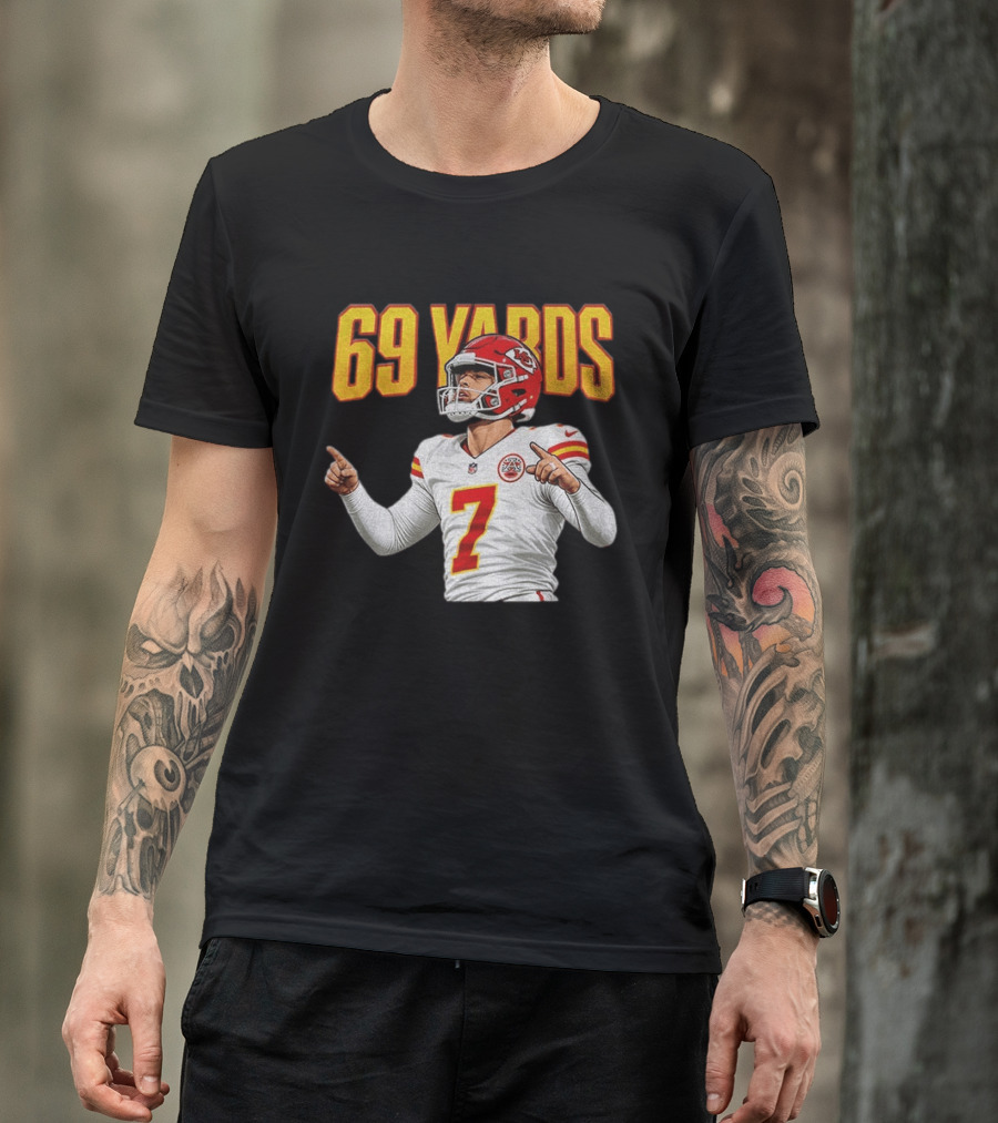 69 Yards Harrison Butker Kansas City Football Player T-Shirt