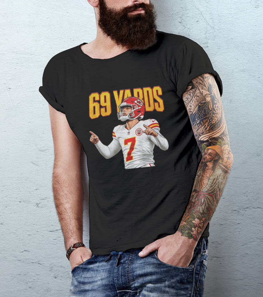 69 Yards Harrison Butker Kansas City Football Player T-Shirt