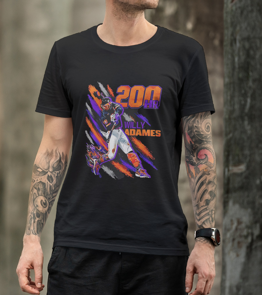 200 HR Willy Adames San Francisco Giants Baseball T-Shirt