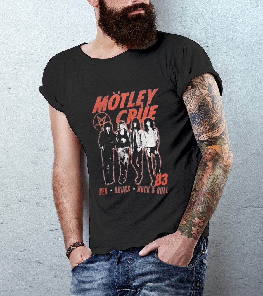 Mötley Crüe 83 Sex Drugs Rock & Roll Vintage Style 2026 T-Shirt