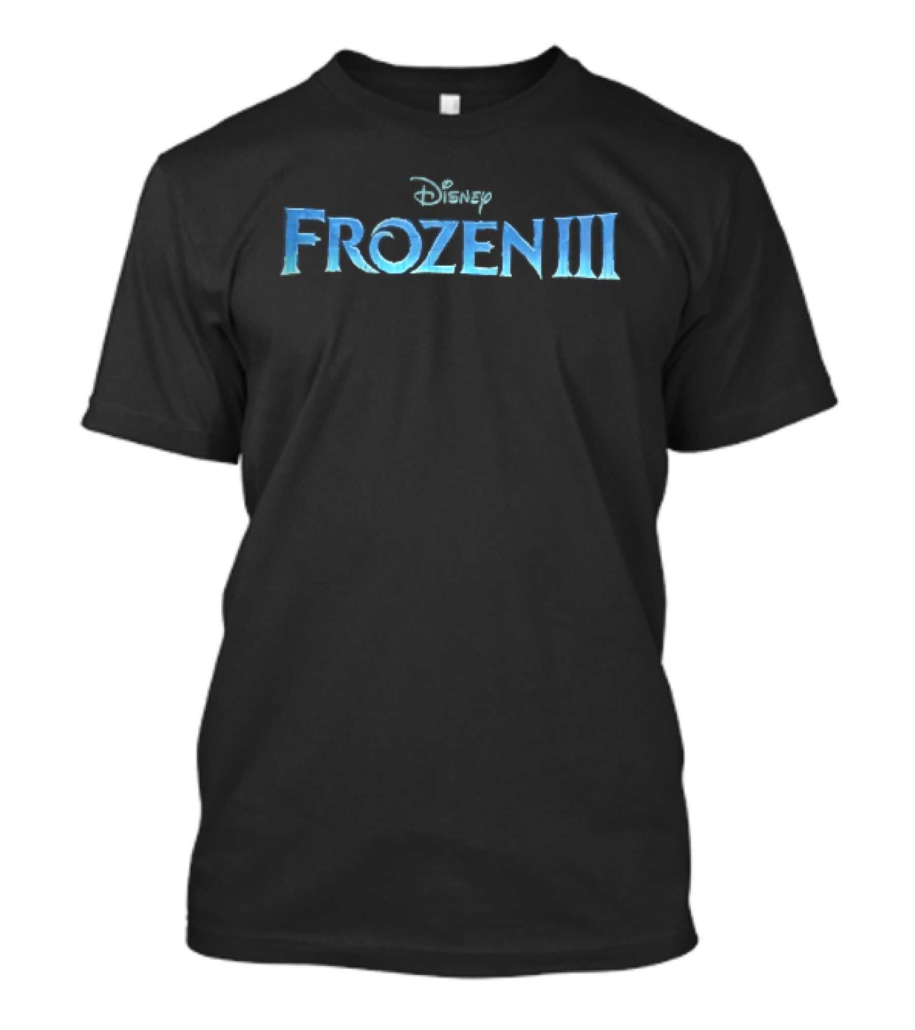 Disney Frozen III Blue Icy Franchise Black T-Shirt