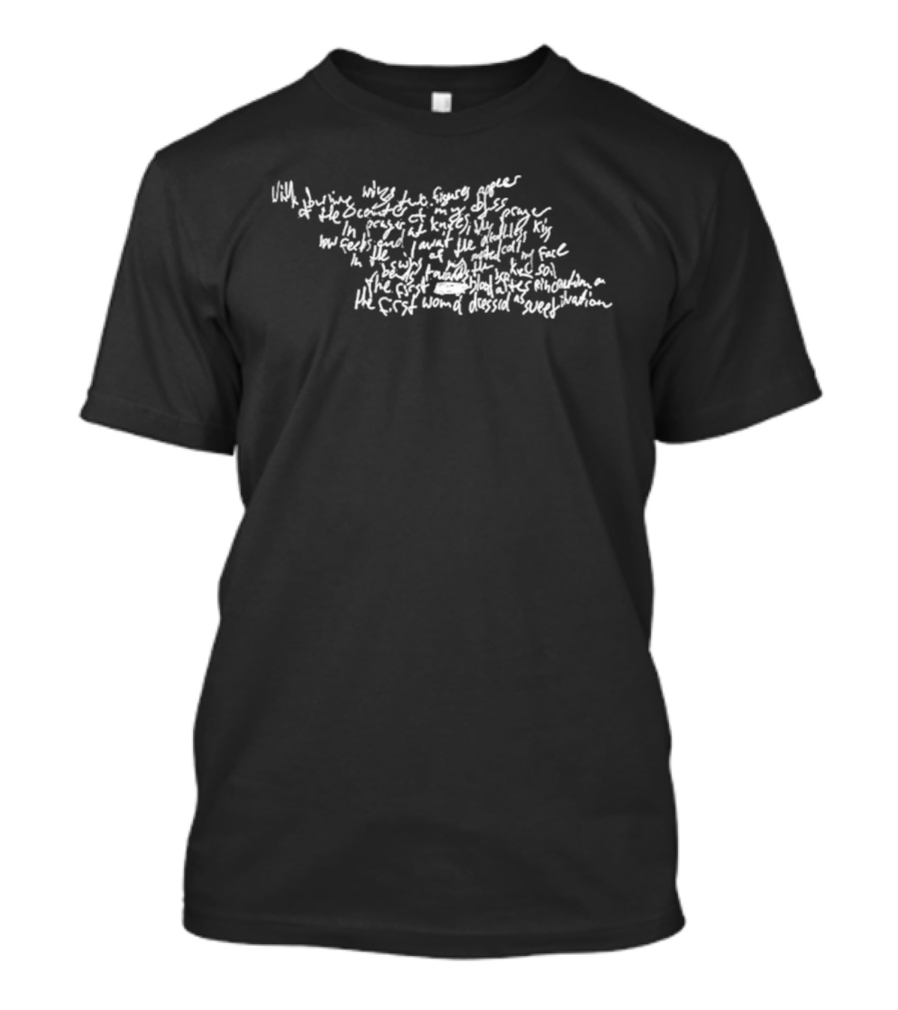 Han Jisung Ann Demeulemeester Poem Sample Vintage Script T-Shirt