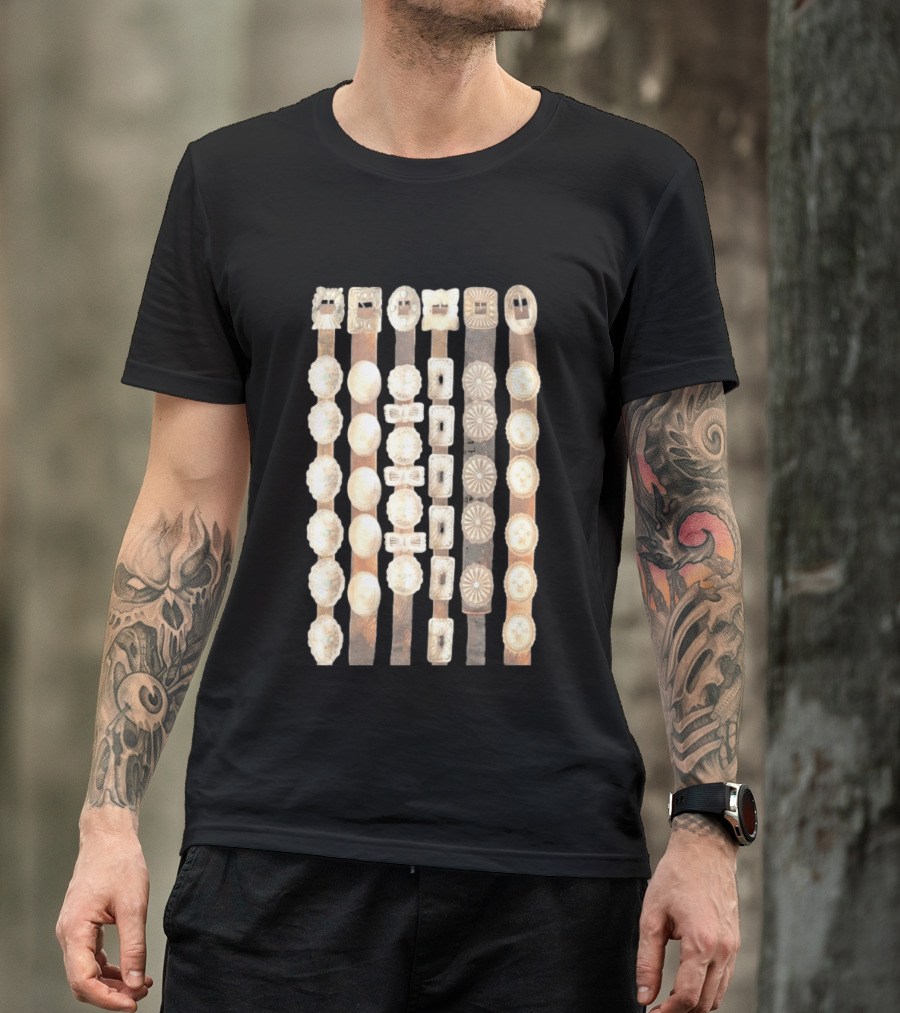 Hoshi SEVENTEEN Curtain Concho Vintage Button Straps T-Shirt