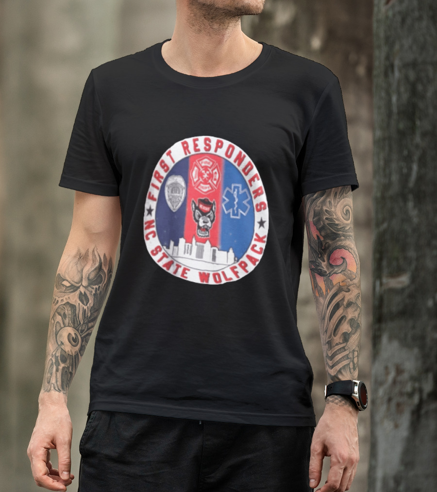 First Responders NC State Wolfpack Emergency Services T-Shirt