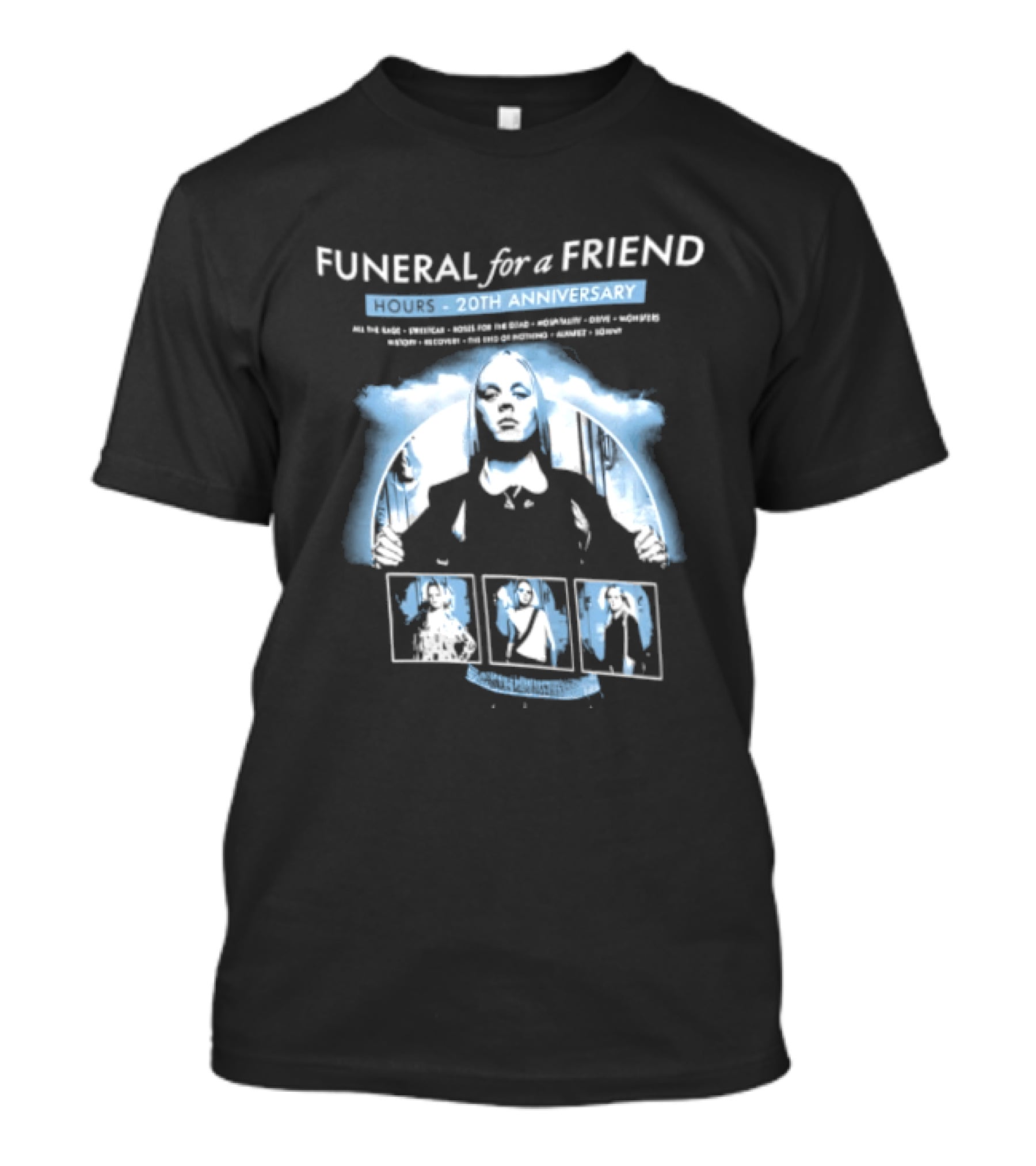 Funeral For A Friend Hours 20th Anniversary Blue Album T-Shirt