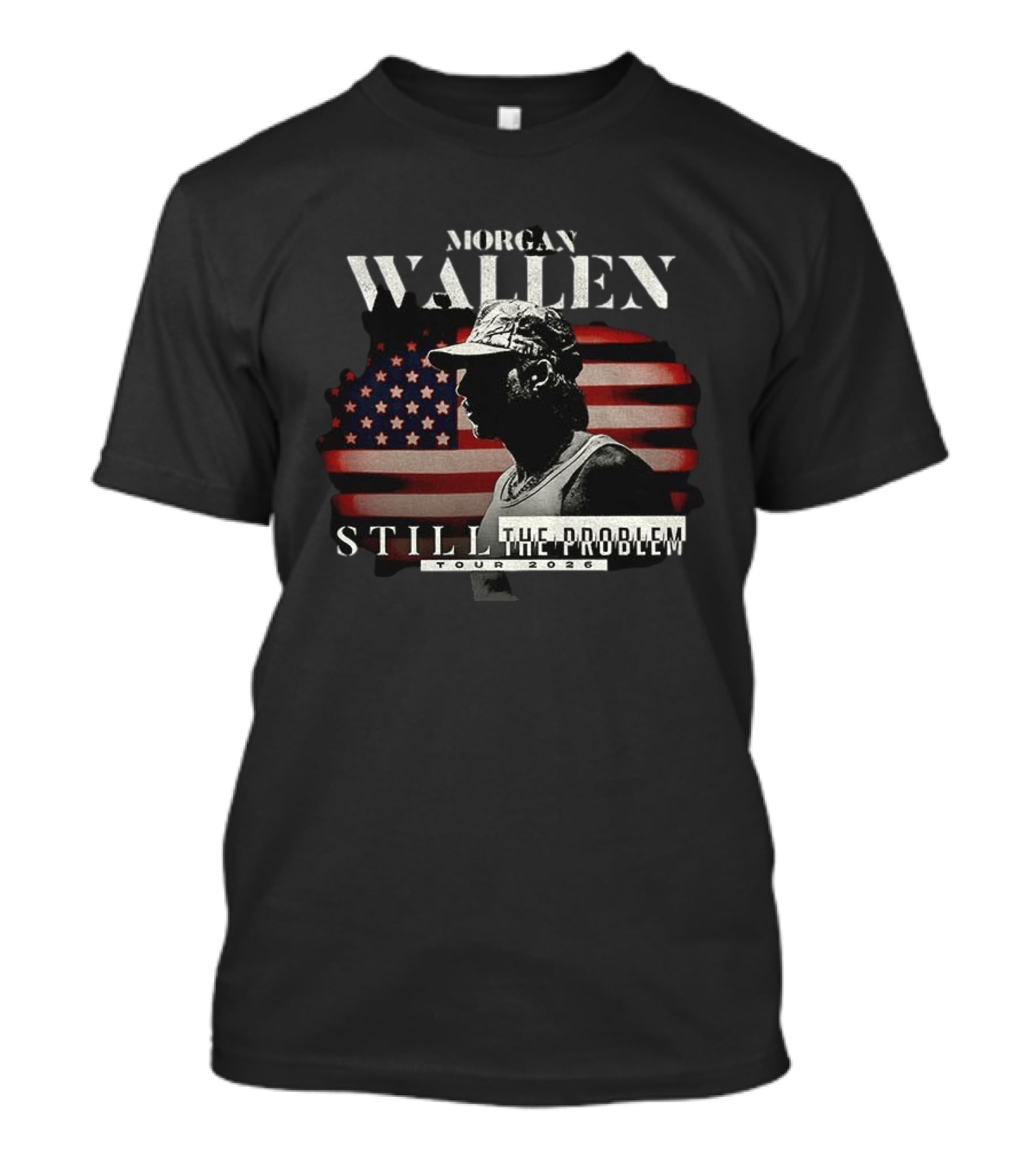 Morgan Wallen Still The Problem Tour 2026 Concert American Flag Image T-Shirt