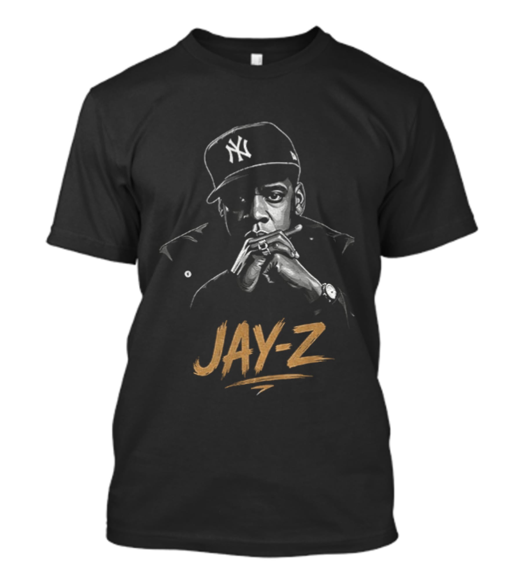 Jay Z Hip Hop Artist Featuring New York Yankees Cap T-Shirt