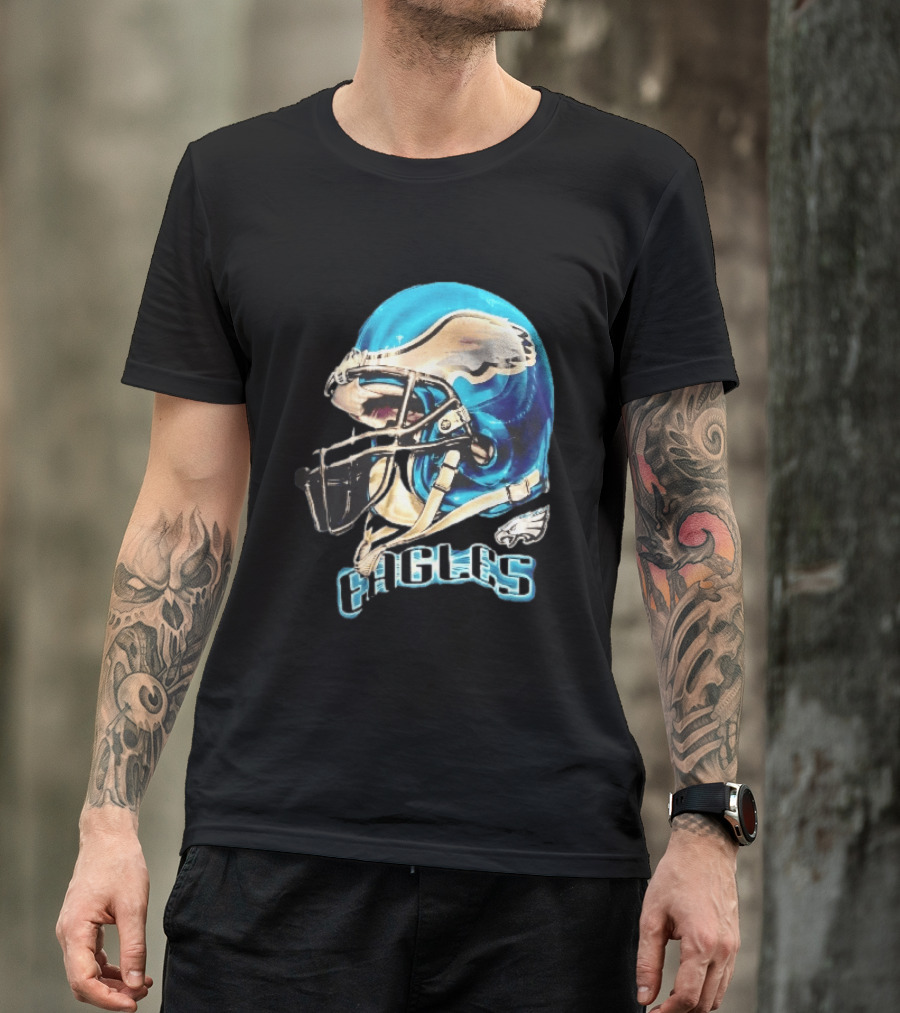 Philadelphia Eagles Blue Helmet Wing Decal EAGLES T-Shirt