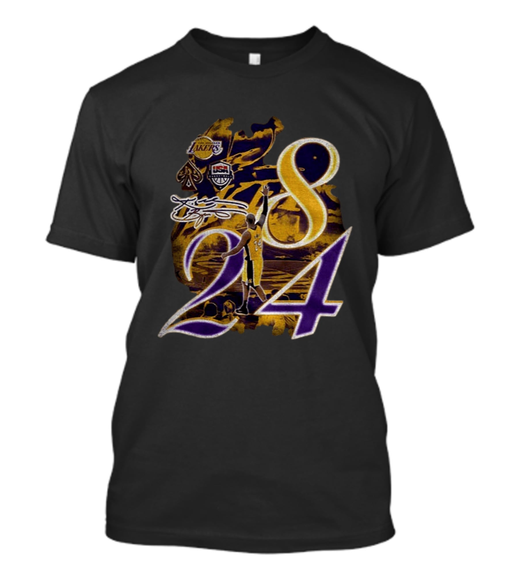 Kobe Bryant Los Angeles Lakers USA Basketball Signature 8 24 T-Shirt