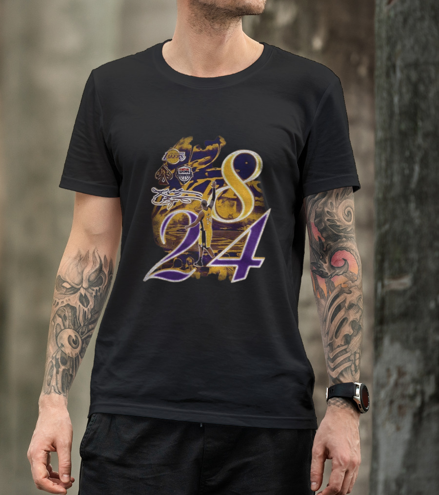 Kobe Bryant Los Angeles Lakers USA Basketball Signature 8 24 T-Shirt
