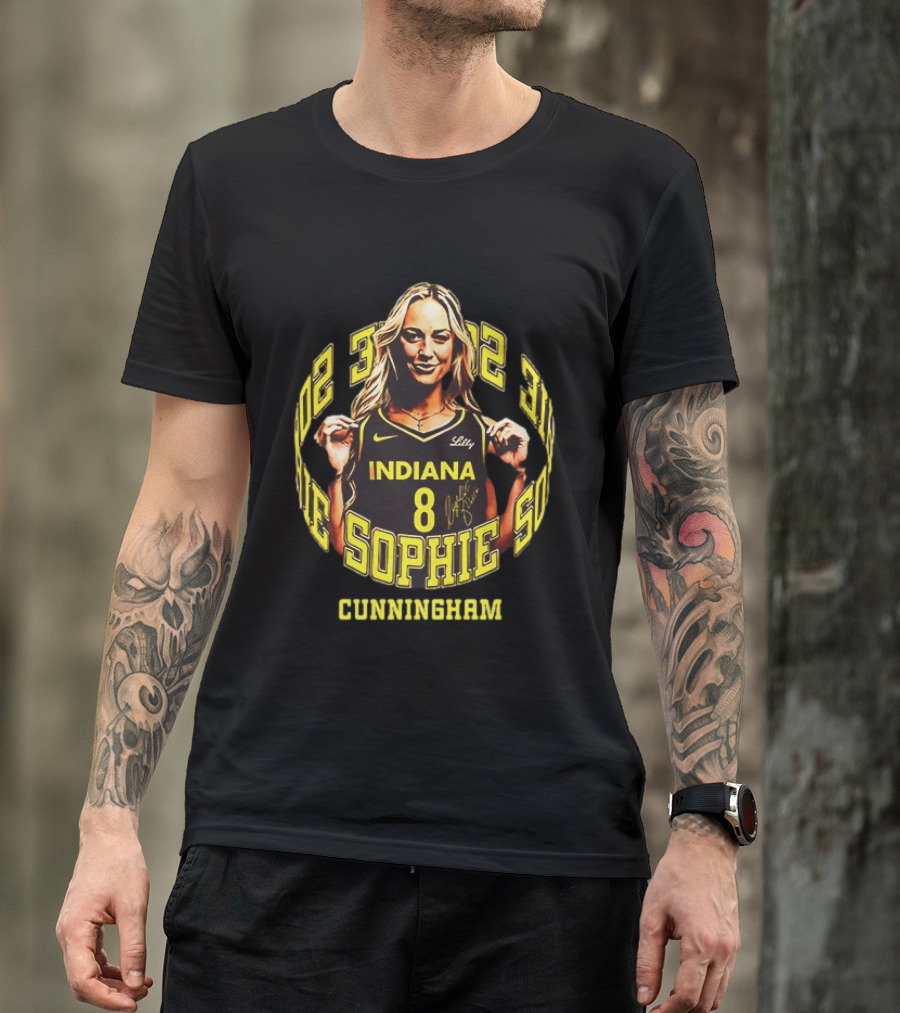 Sophie Cunningham Indiana 8 Basketball Player Signature T-Shirt