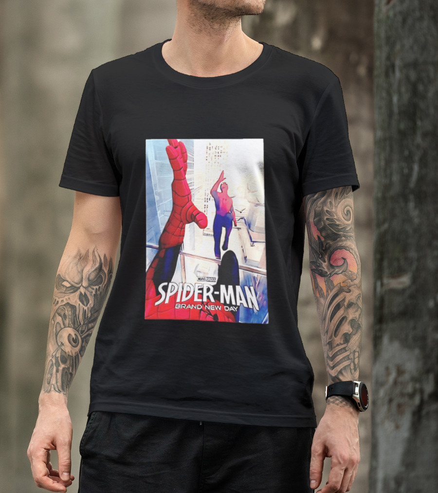 Marvel Spider Man Brand New Day High Five Scene T-Shirt