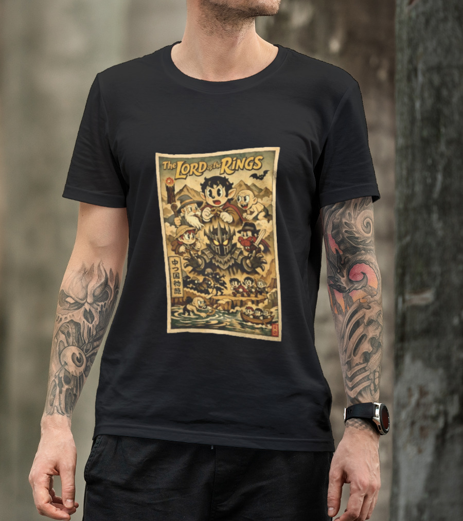 The Lord Of The Rings Middle Earth Tale Cartoon Adventure T-Shirt