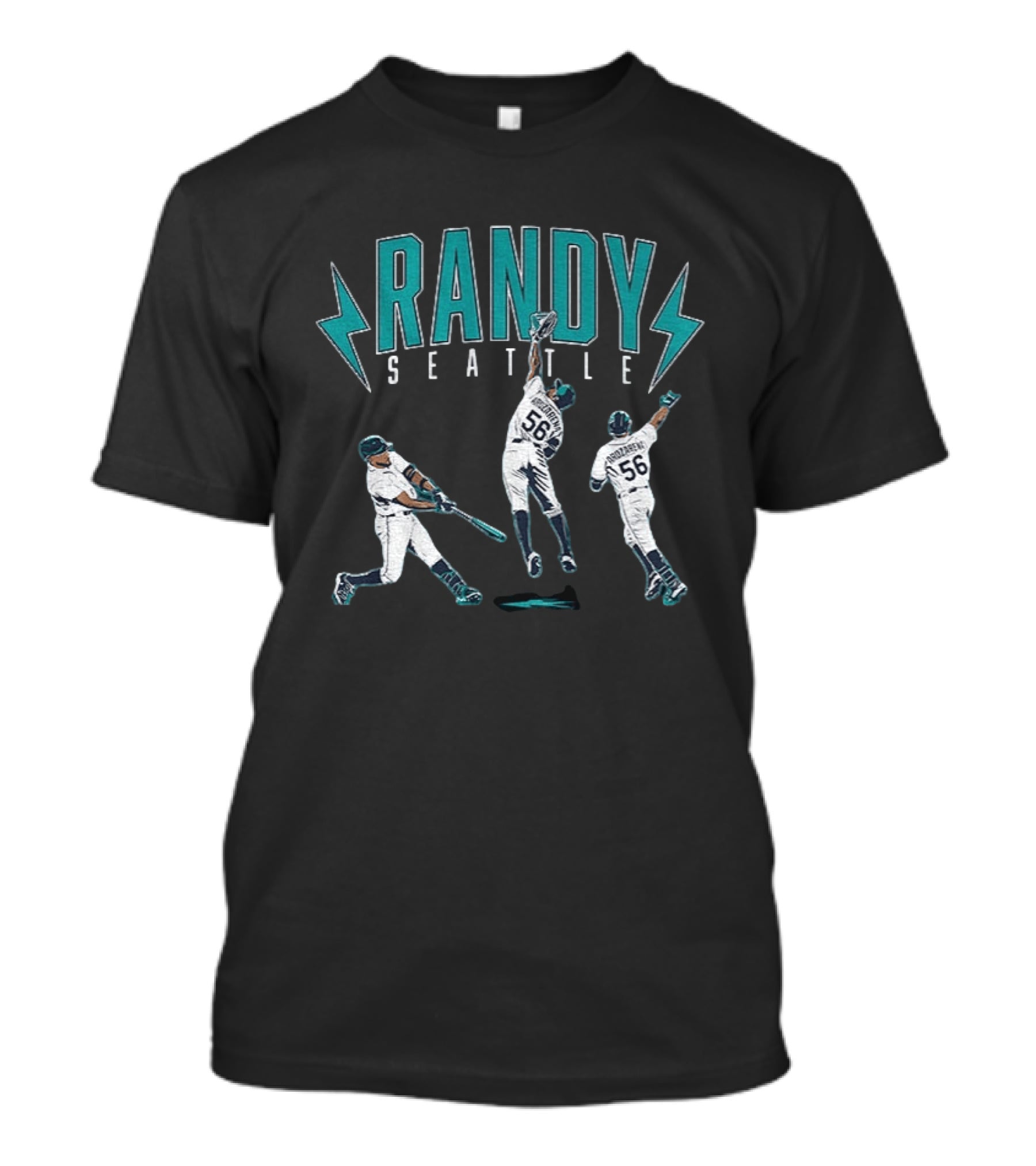 Randy Seattle Arozarena Baseball Player 56 Lightning Action T-Shirt
