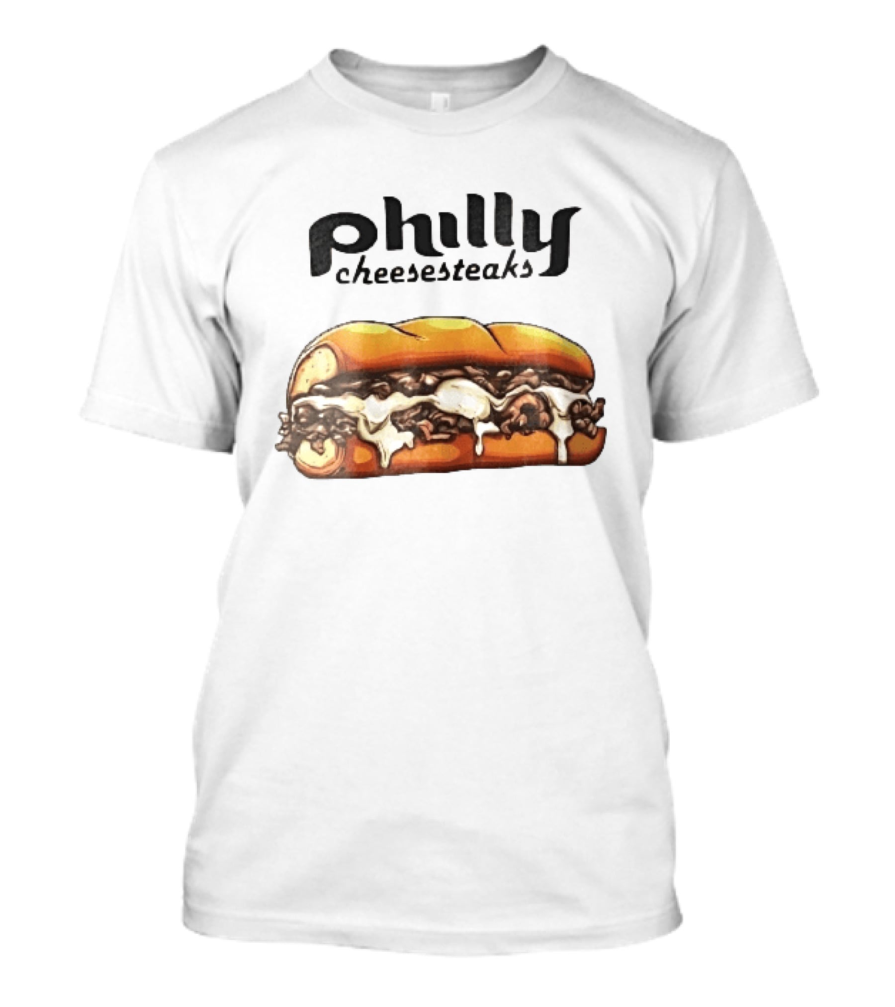 Philly Cheesesteaks Cartoon Beef Hoagie Melted Provolone Sandwich T-Shirt