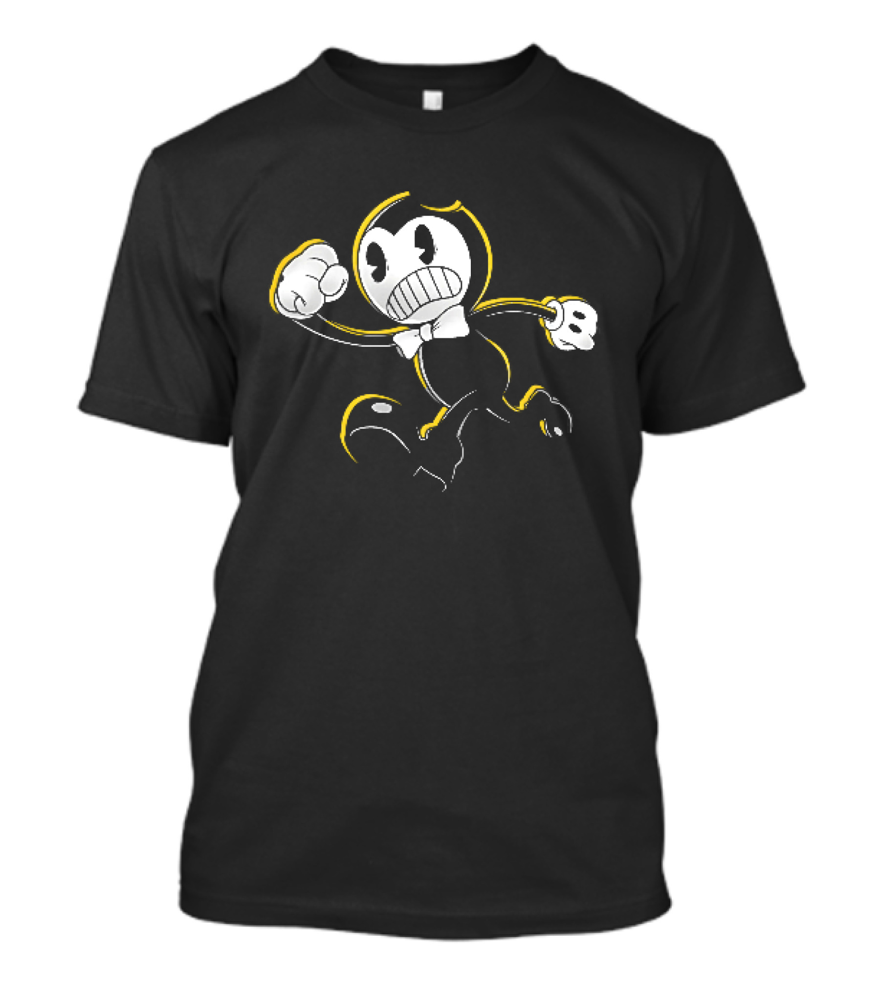 Bendy And The Ink Machine Iconic Cartoon Running With Bowtie T-Shirt