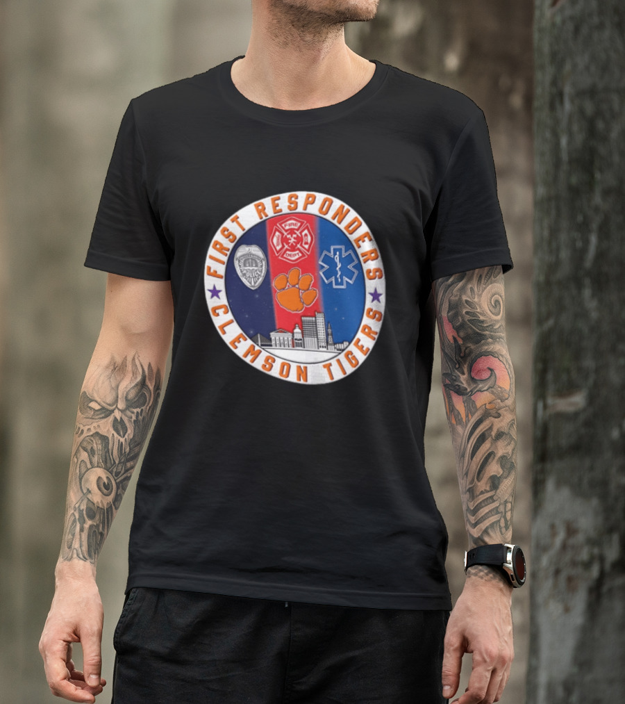 Clemson Tigers First Responders Fire EMS Police Never Forget 9.11 T-Shirt
