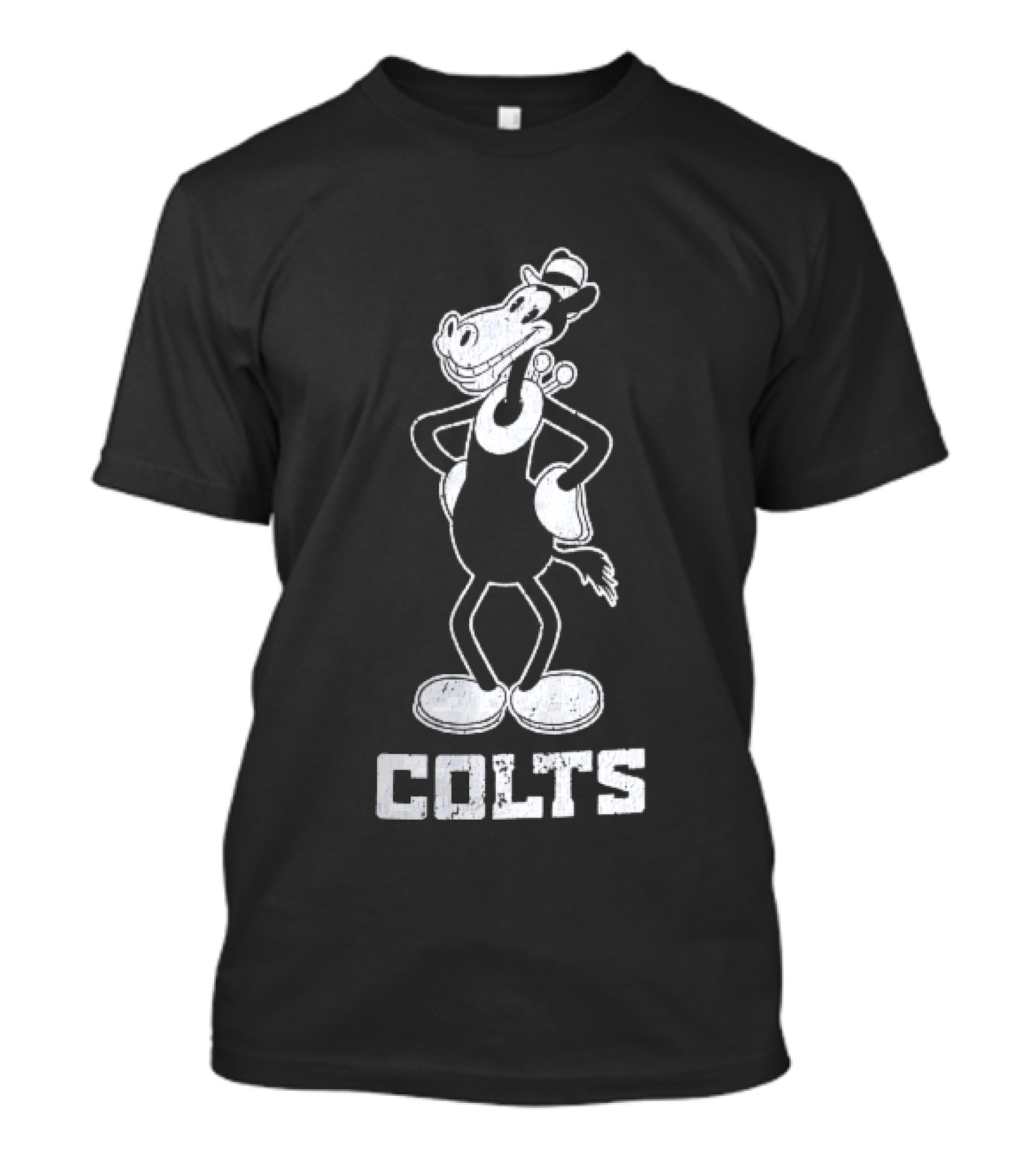 Indianapolis Colts Cartoon Horse With Hat T-Shirt