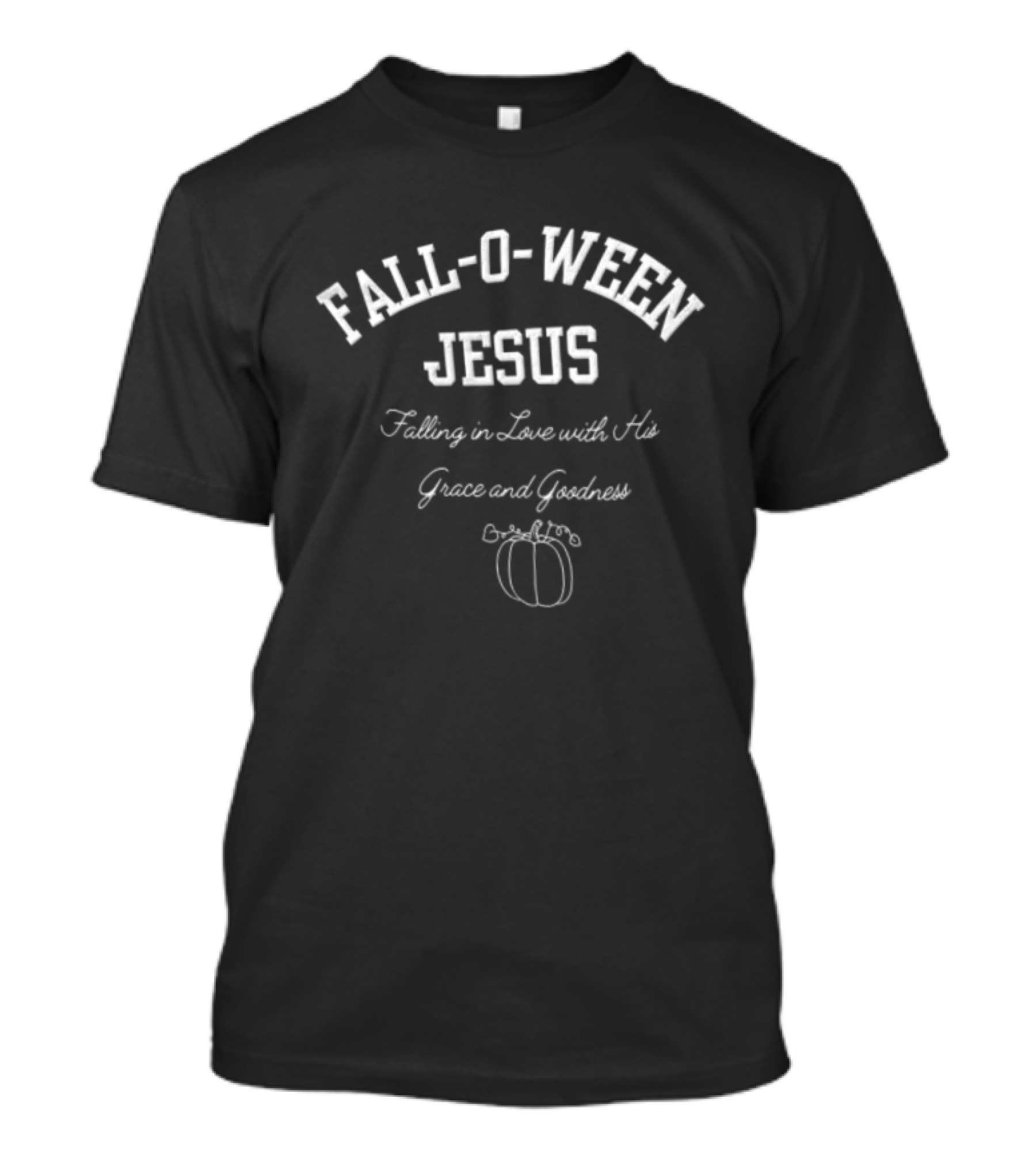Fall O Ween Jesus Falling In Love With His Grace And Goodness Pumpkin T-Shirt