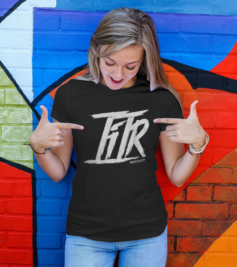 FTR This Is The Way White Brush Stroke Monogram Black T-Shirt