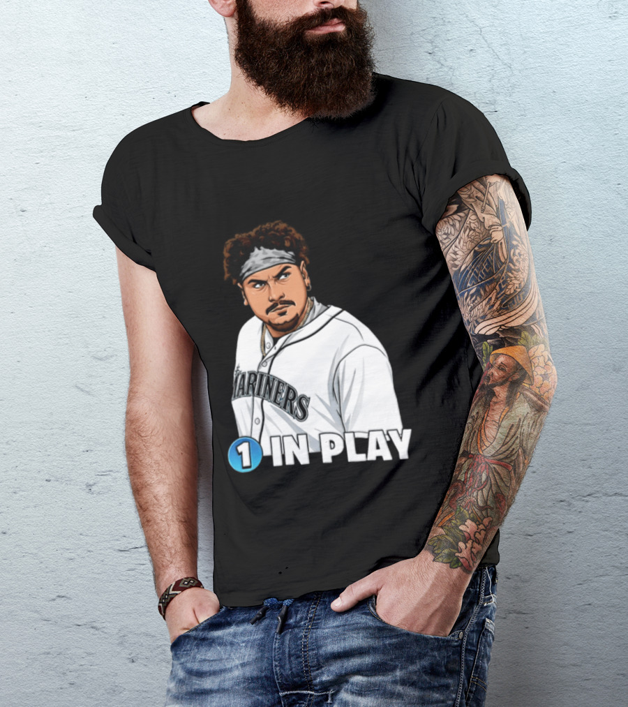 Josh Naylor Mariners 1 In Play Seattle MLB 2026 T-Shirt