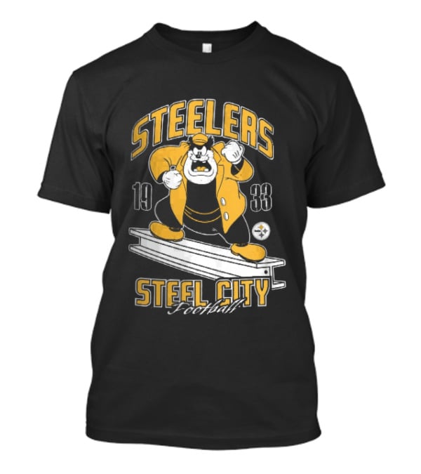 Pittsburgh Steelers 1933 Steel City Football Cartoon Beam T-Shirt