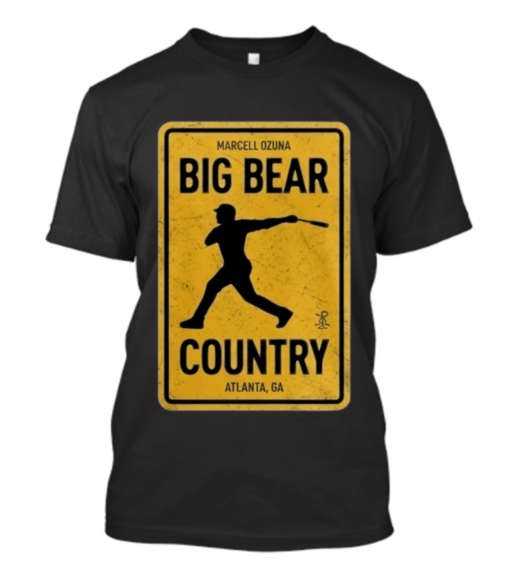 Marcell Ozuna Big Bear Country Atlanta GA Retro Baseball T-Shirt