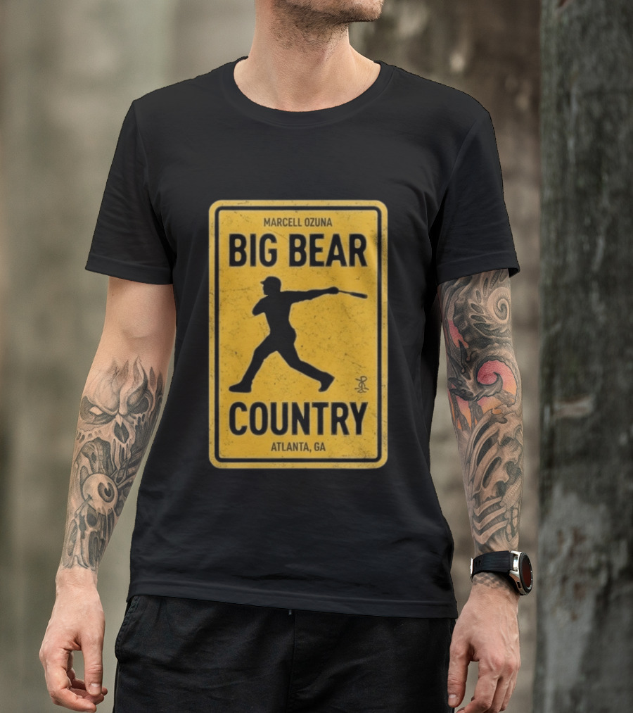 Marcell Ozuna Big Bear Country Atlanta GA Retro Baseball T-Shirt
