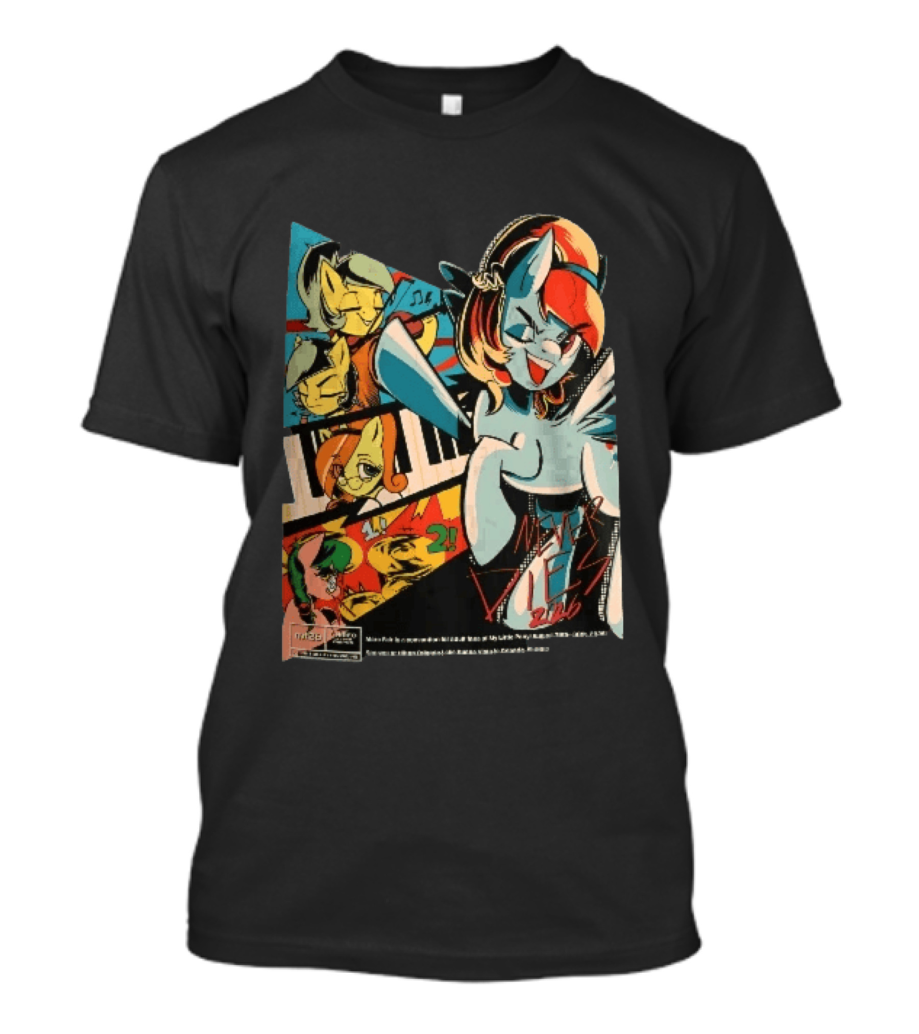 Mare Fair Never Dies 2026 Cartoon Ponies Music Band Comic Panels T-Shirt