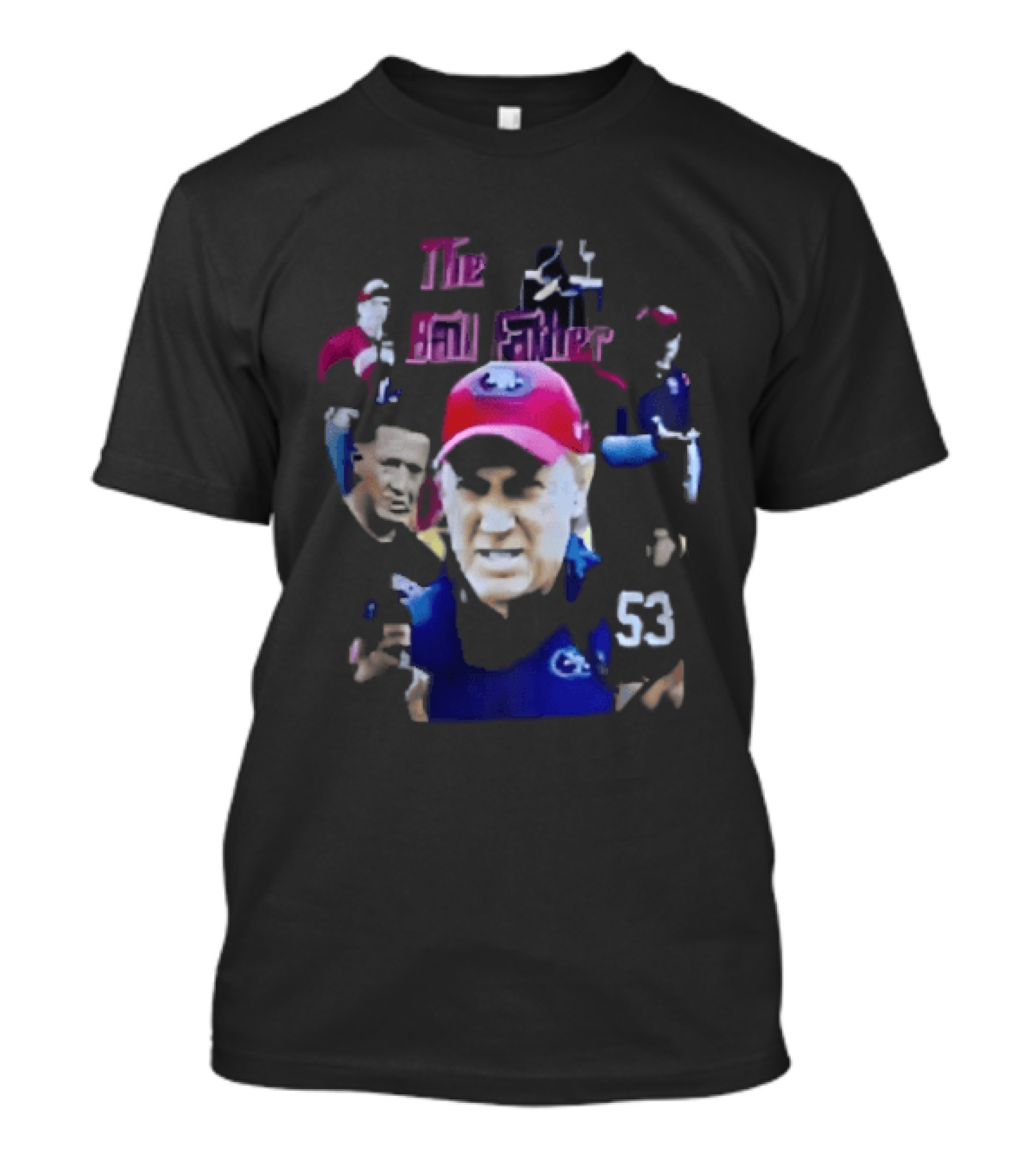 The Ball Father Head Coach Collage Bootleg 53 Cap Team T-Shirt