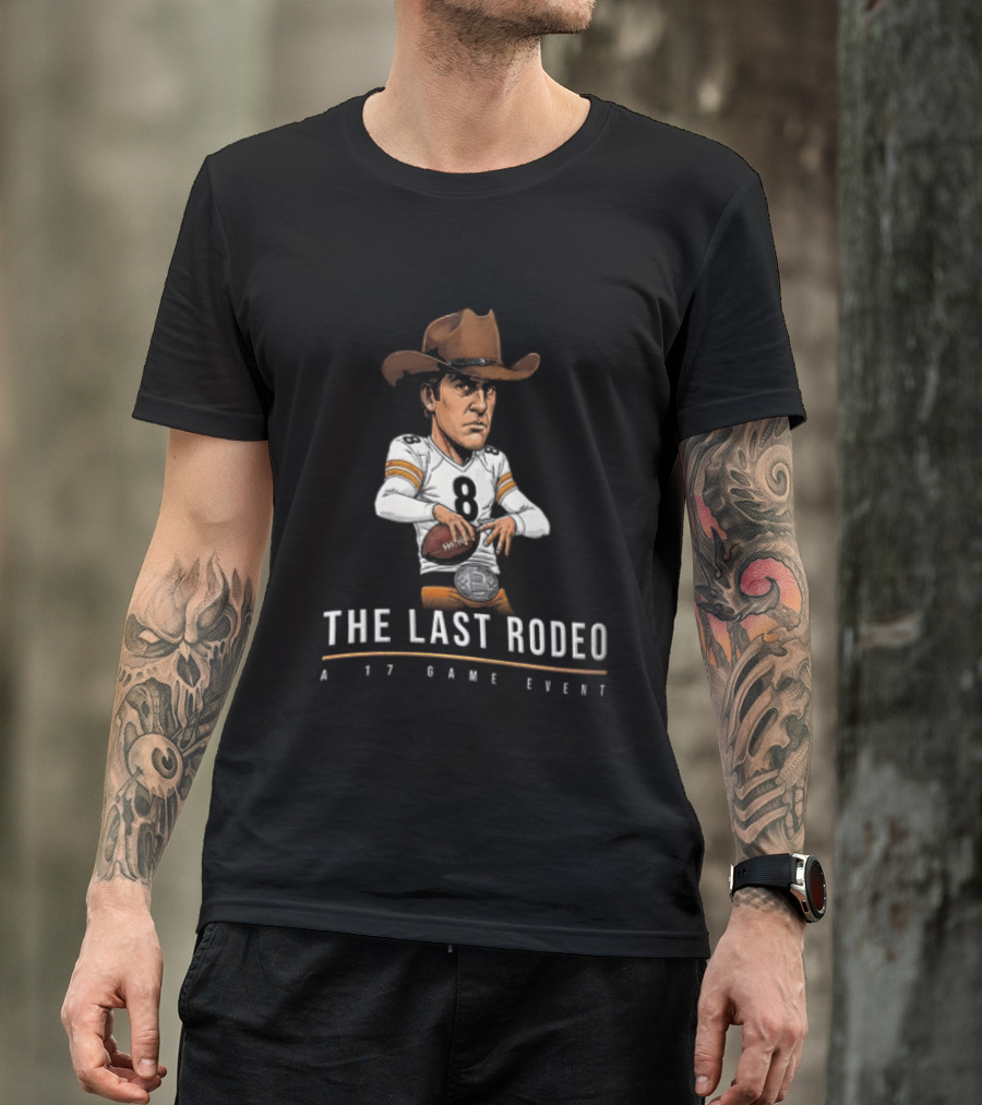 The Last Rodeo 17 Game Event Football Player With Cowboy Hat T-Shirt
