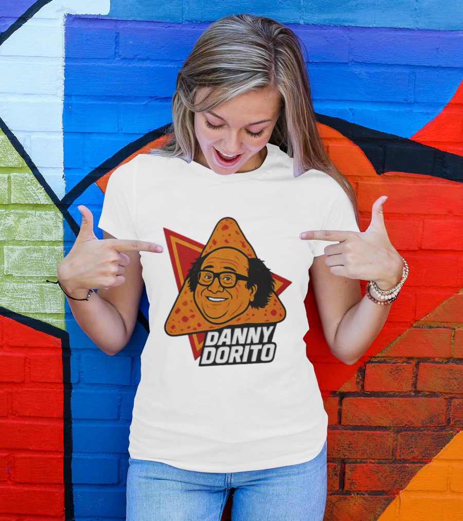 Danny Dorito Crunchy Snack Pun With Iconic Triangular Chip T-Shirt